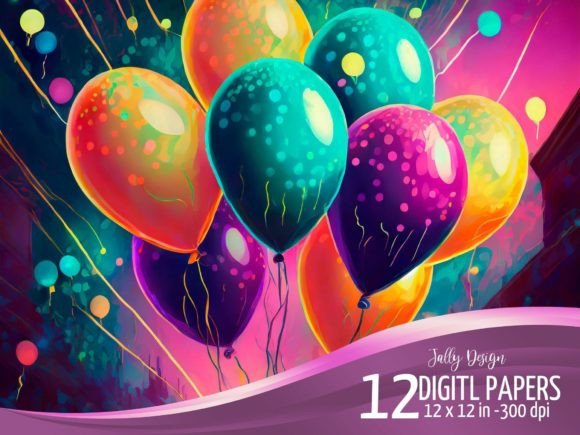 Download Colorful Birthday Balloons Cyberpunk - Birthday balloons Collection