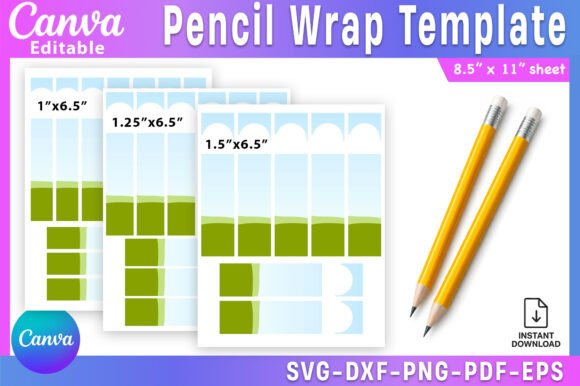 Download Pencil Label Template, Editable Canva - Editable canva Collection