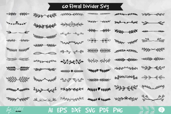 Download 60 Floral Divider Svg - Premium Bundle