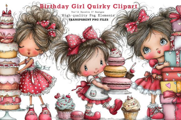 Download Birthday Girl Quirky Clipart - Quirky clipart Collection